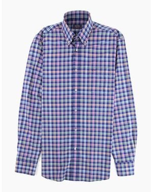 Paul & Shark Paul And Shark Button-Down Plaid Shirt - Blue