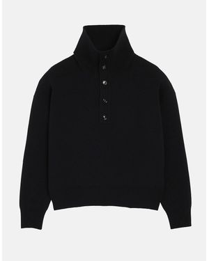 Ami Paris High Buttoned Collar Jacket - Black