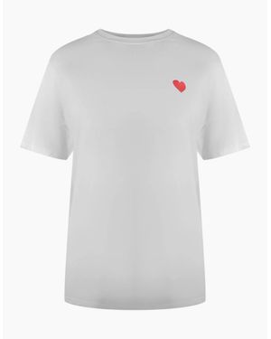 Love Moschino Small Heart Logo T-Shirt - White