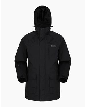 Mountain Warehouse Glacier Ii Long Waterproof Jacket - Black