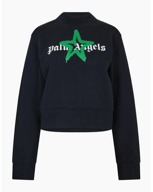 Palm Angels Palm Star Fit Crew - Blue