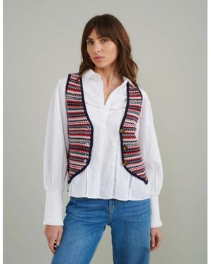 Nobody's Child Fair Isle Waistcoat - White