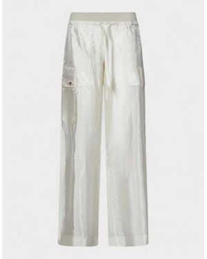 Palm Angels Satin Parachute Trousers - White