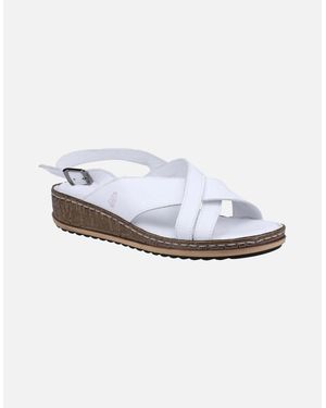 Hush Puppies Elena Leather Wedges - White
