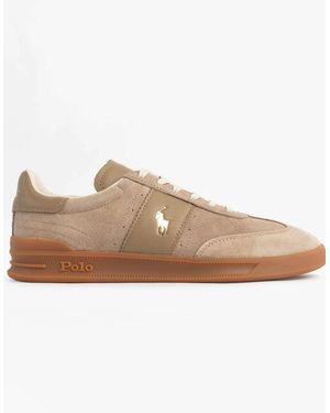 Polo Ralph Lauren Heritage Aera Lace Up Suede Trainer Dirty Buck - Brown
