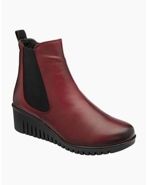 Lotus Dresden Ankle Boots - Red
