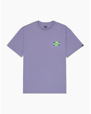 Quiksilver Ev Starfish Stamp Graphic Short Sleeve T-Shirt - Purple