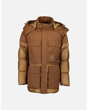 C.P. Company Metropolis Dynatec Mixed Down Jacket - Brown