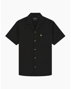 Lyle & Scott Lyle & Scott Crinkle Resort Shirt - Black