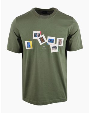 Paul Smith Reg Fit Ss T-Shirt Slides - Green