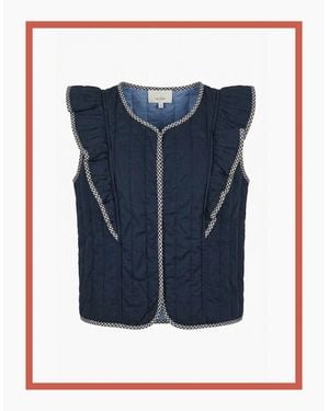 Nooki Design Aster Padded Frill Gilet - Pink