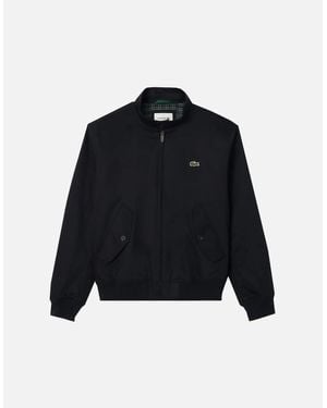 Lacoste Water Repellent Twill Harrington Jacket - Blue