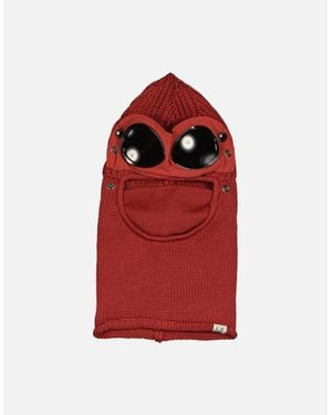 C.P. Company Knitted Goggle Ski Mask - Red