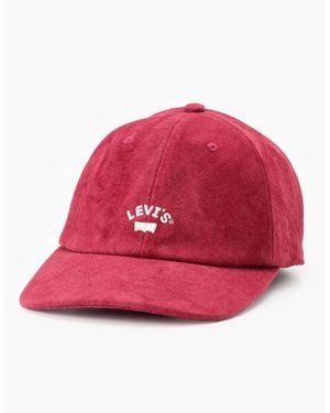 Levi's Levi's Lazy Girl Logo Print Wordmark Dad Cap - Red