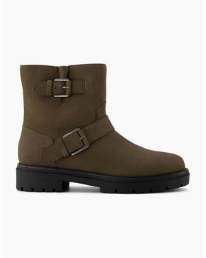 TOMS Ionie Moto Ankle Boots Canteen Khaki - Brown