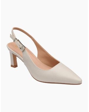 Lotus Sharon Slingback Court Shoes - White