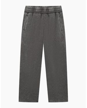 Magrit Embroidered Acid Wash Joggers - Grey