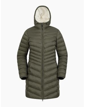 Mountain Warehouse Ladies Florence Faux Fur Lined Padded Jacket - Green