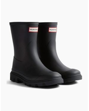 HUNTER Downpour Short Rubber Wellington Boots - Black