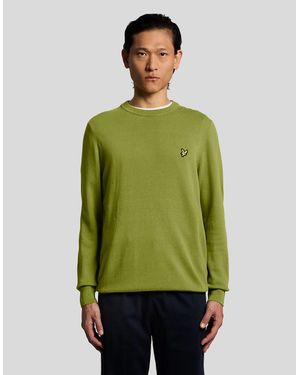 Lyle & Scott Cotton Crew Neck Jumper - Green