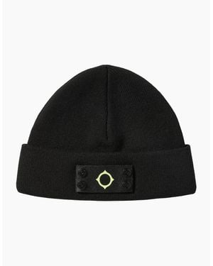 Ma Strum Badge Jet Beanie - Black