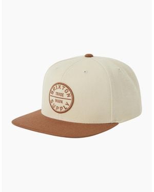 Brixton Oath Iii Snapback Baseball Cap - Natural