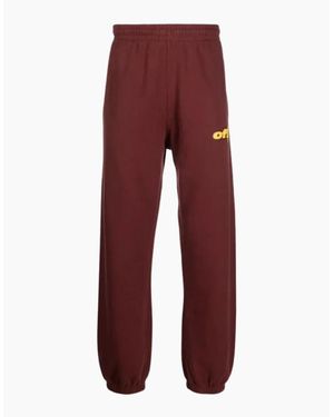 Off-White c/o Virgil Abloh Thunder Stable Slim Joggers Barolo - Red