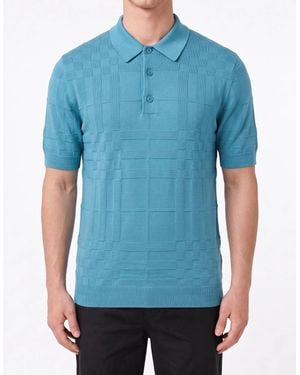Burberry 'Kieran' Knit Polo-Shirt - Blue