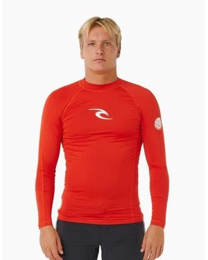 Rip Curl Rip Curl Waves Long Sleeve Rash Vest - Red