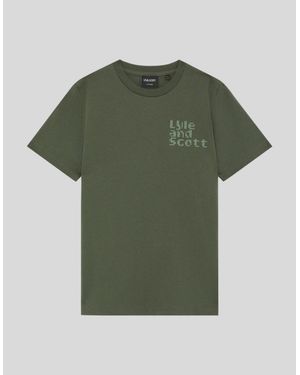 Lyle & Scott Dot Back Graphic T-Shirt - Green