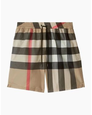 Burberry Monogram Check Swim Shorts - Green