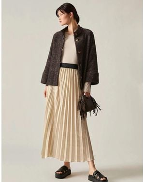James Lakeland Pleated Maxi Skirt - Natural