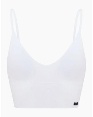 Lee Jeans Flora V-Neck Slim Fit Crop Bra - White