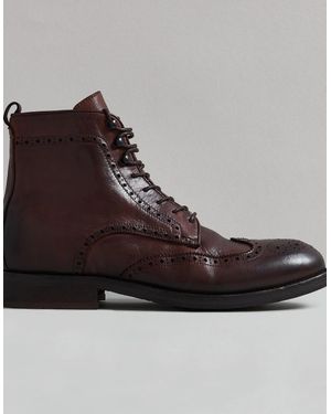Hudson Jeans Sherwood Drum Dye Brogue Boot - Brown