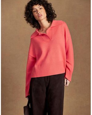 Ro&zo Coral Collar Jumper With Cashmere - Red