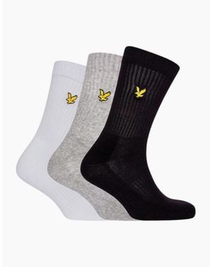 Lyle & Scott 3-Pack Hamilton Sports Socks - Black