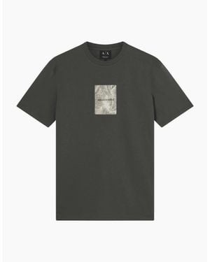 ARMANI EXCHANGE Regular Fit Leaf Logo T-Shirt - Green