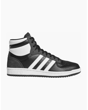 adidas T Ten Rb Lace Up Canvas Hi Top Trainers - Black