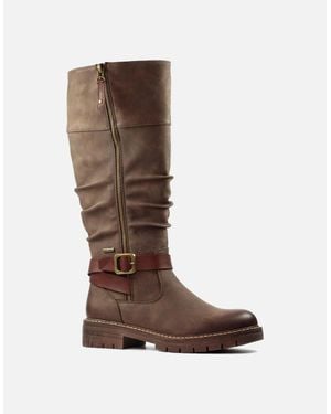 Lunar Margo Knee High Boots - Brown