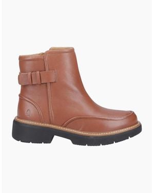 Hush Puppies Jodie Ankle Boots Cognac - Brown