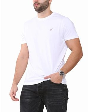 GANT Regular Fit Short Sleeve Shield Logo T-Shirt - White