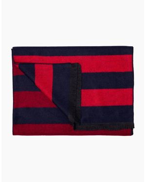 Swole Panda Burgundy Stripe Scarf - Red