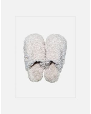 Nooki Design Cosy Faux Fur Slipper - White
