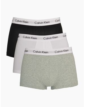 Calvin Klein 3-Pack Low-Rise Boxer Trunks - Grey