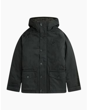 Fred Perry Short Snorkel Night Parka Jacket - Black