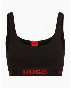 BOSS Sporty Logo Bralette - Black