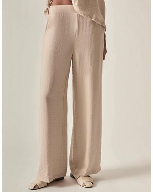 James Lakeland Relaxed Side Zip Trousers – Oatmeal - Natural