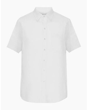 COLORFUL STANDARD Short Sleeve Linen Shirt - White