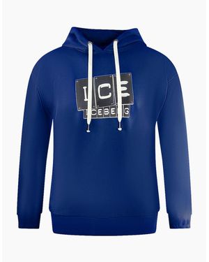Iceberg Ice Bold Blocked Logo Hoodie - Blue