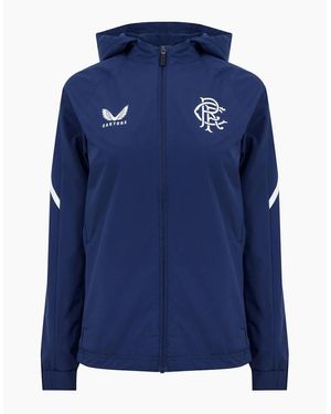 Castore Hooded Windbreaker Long Jacket - Blue